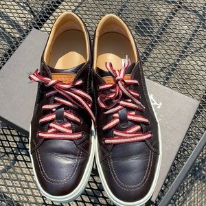 Bally Sneakers- Chocolate Brown Leather Low-Top